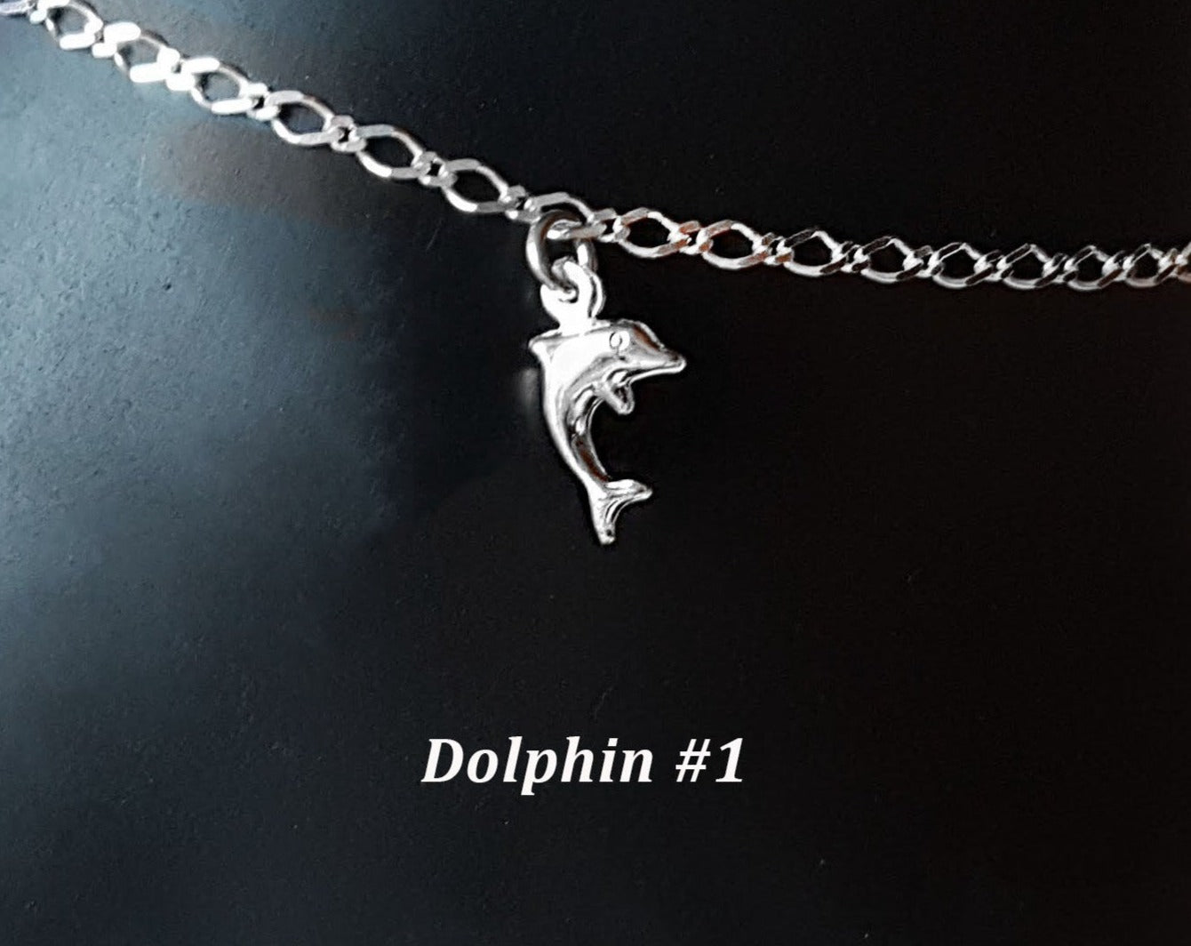 Deluxe Silver Dolphin Eternity Ankle Bracelet-Anklet