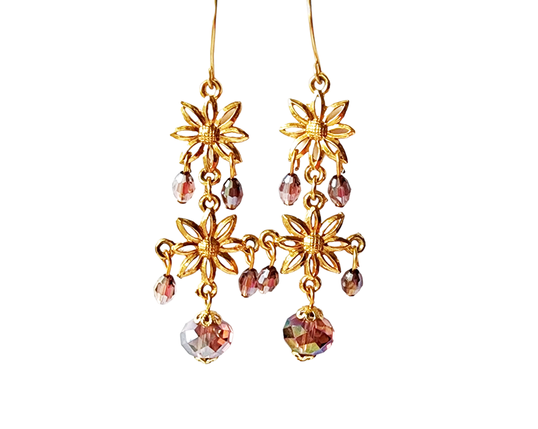 Gold crystal chandelier deals earrings