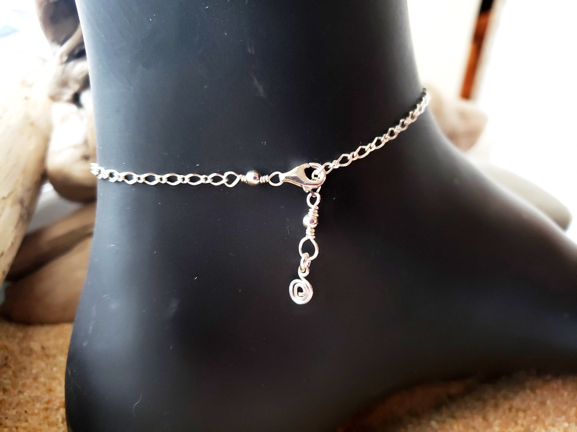 Clasp and Extension Chain with Eternity Coil pendant