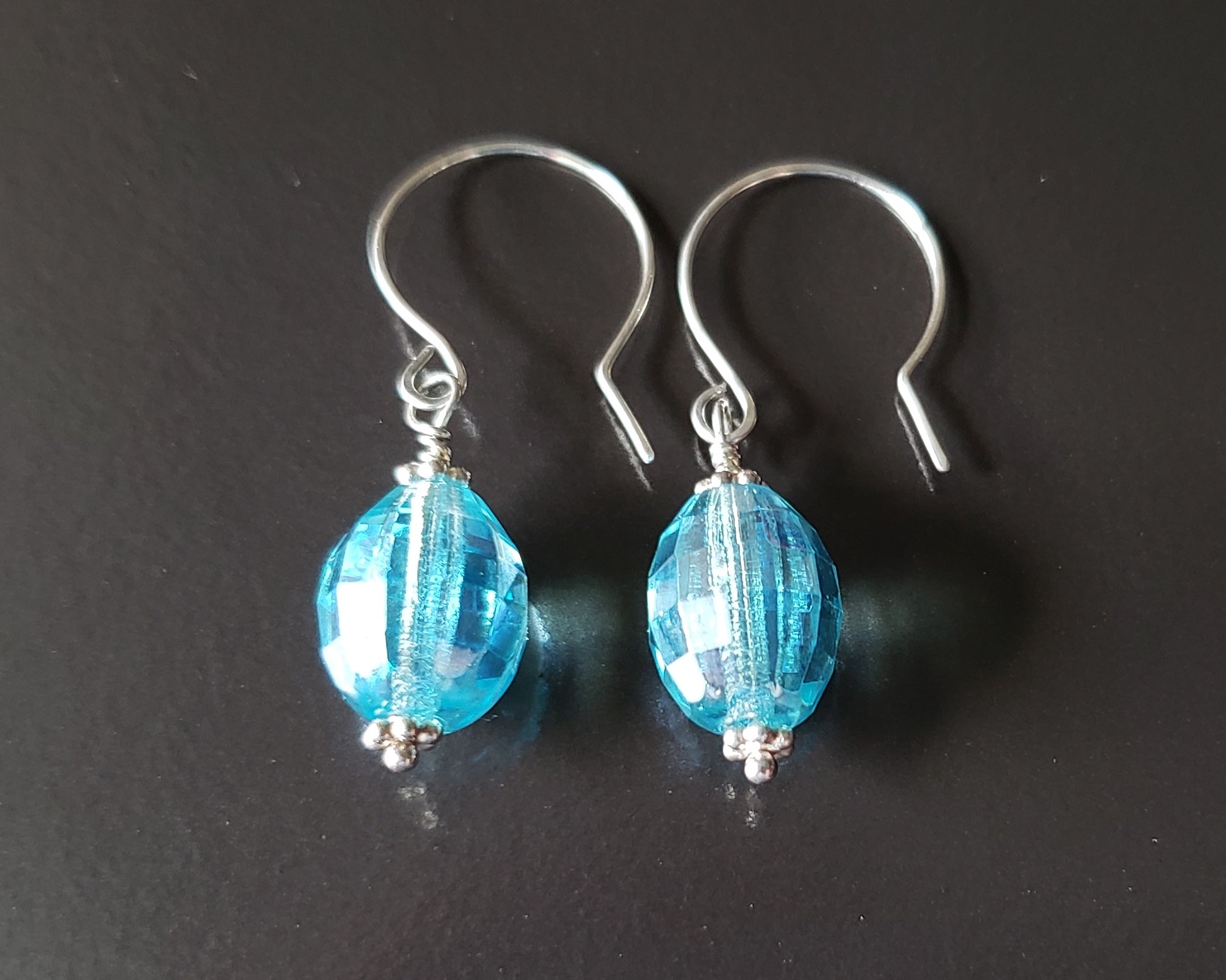 Vintage Blue Glory Crystal Earrings