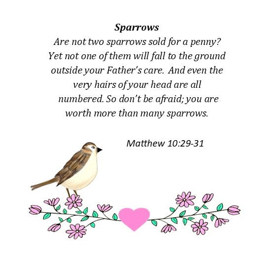 Sparrow Card, Matthew 10:29-31