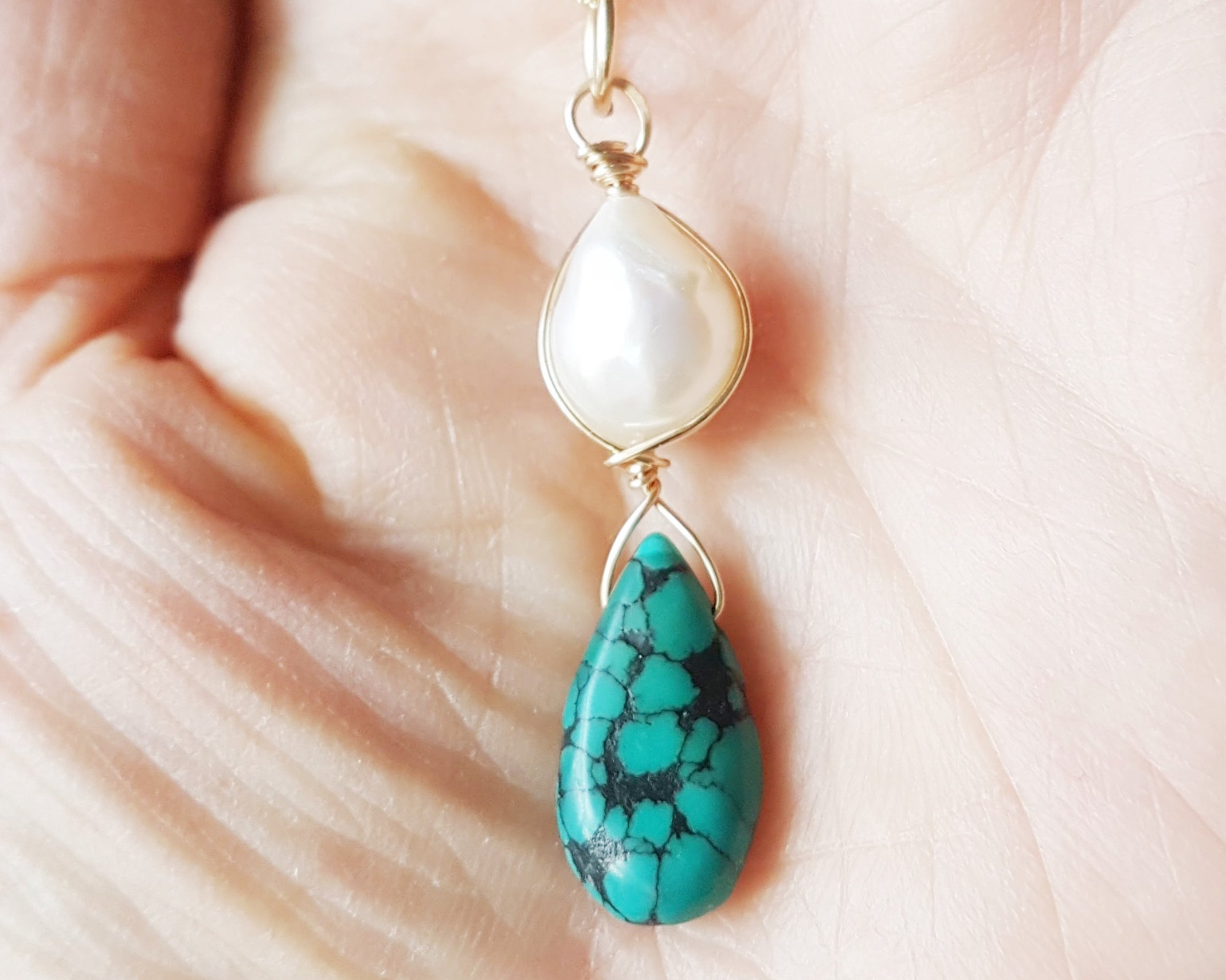 Pearl hot sale and turquoise