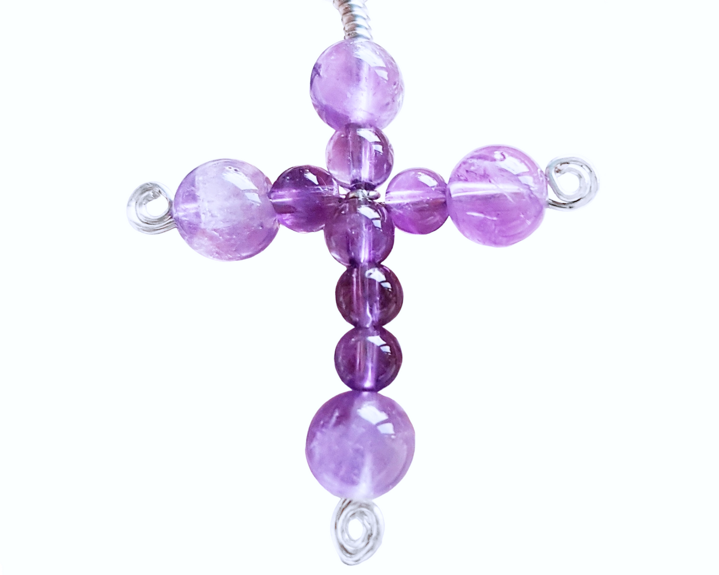 Large Amethyst Celtic Style Eternity Cross