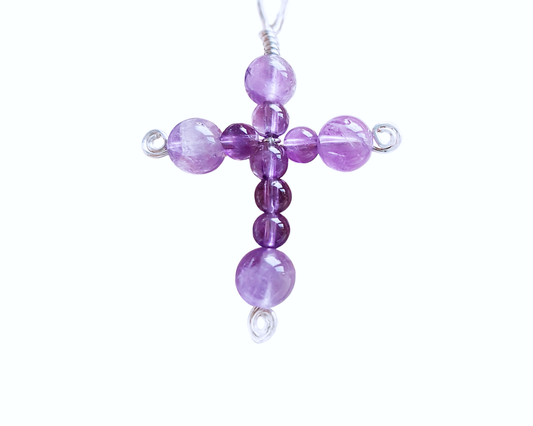 Large Amethyst Celtic Style Eternity Cross