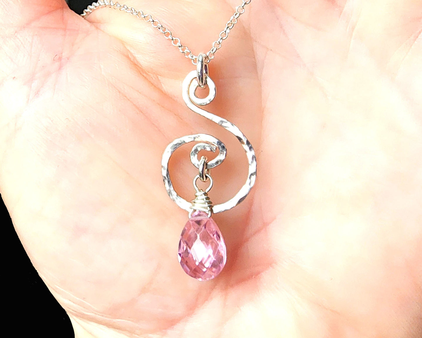 Pink Cubic Zirconia Healing Joy Pendant