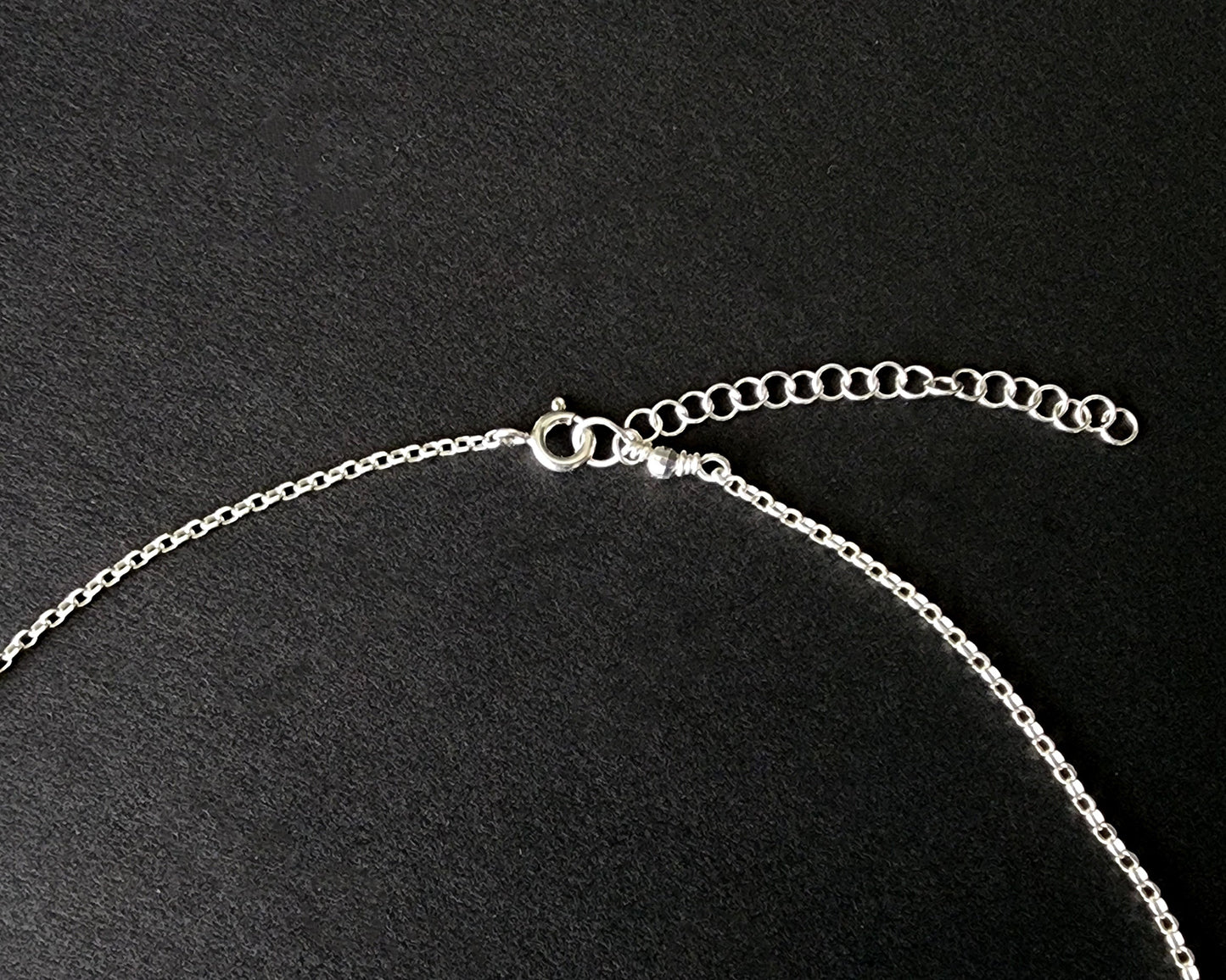 Sterling Silver Spring Ring Clasp and Extension Chain