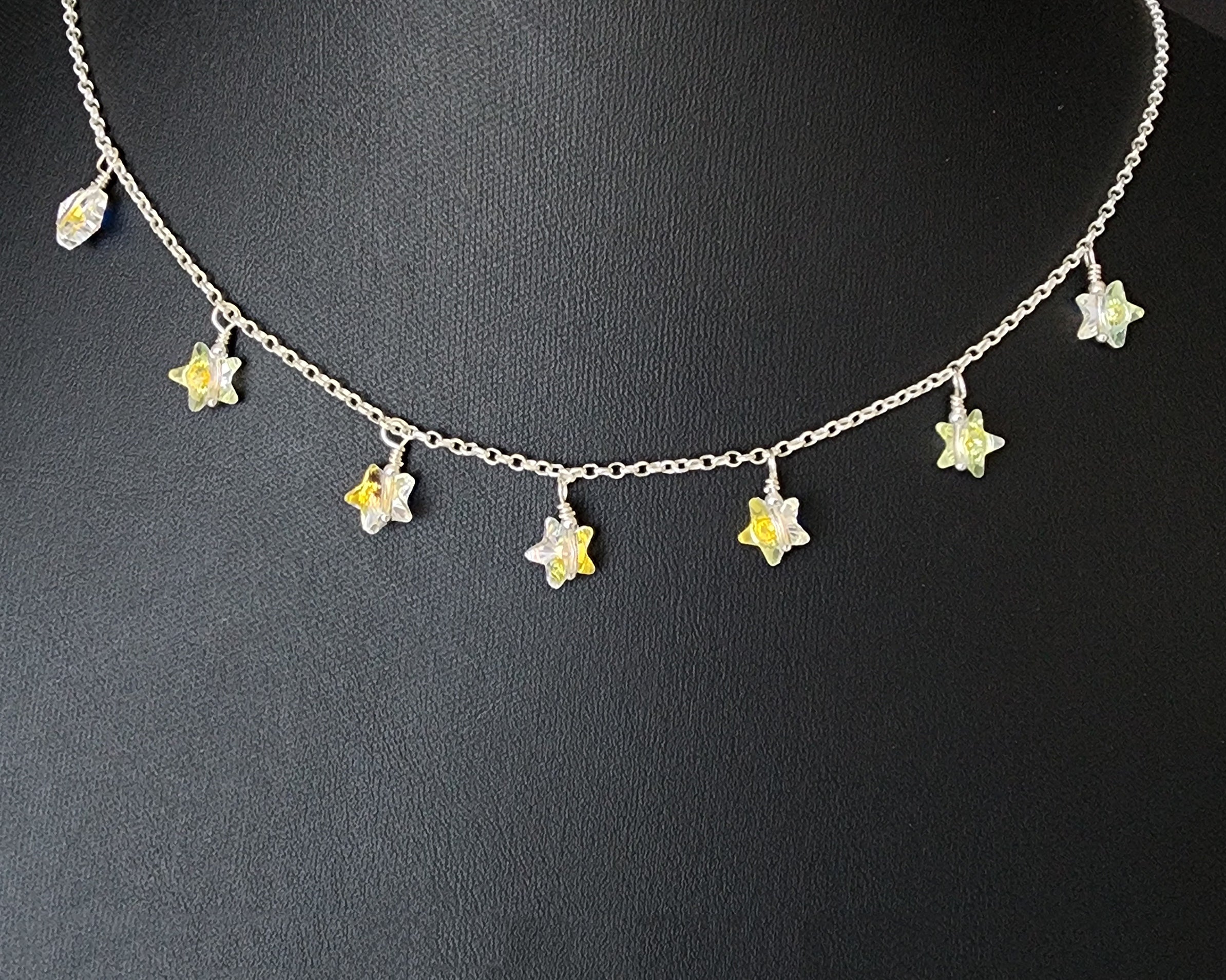 Brilliant Seven Stars Crystal Dangle Necklace Anything s Possible Jewellery