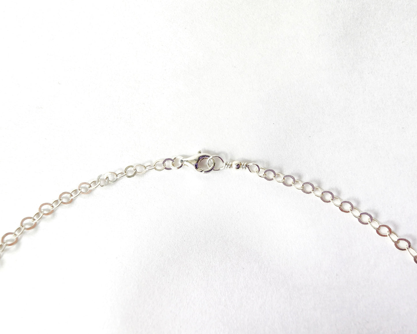 Sterling Silver Lobster claw clasp and flat cable link chian