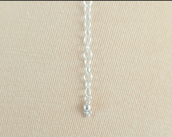 Sterling Silver Wing Blue Banded Agate Necklace