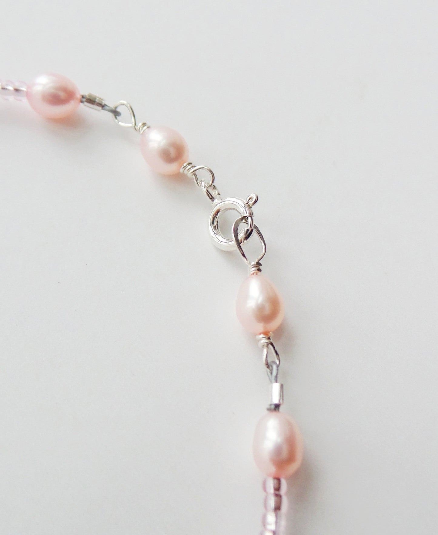 Pink Elegance Pearl Crystal Beaded Ankle Bracelet-Anklet