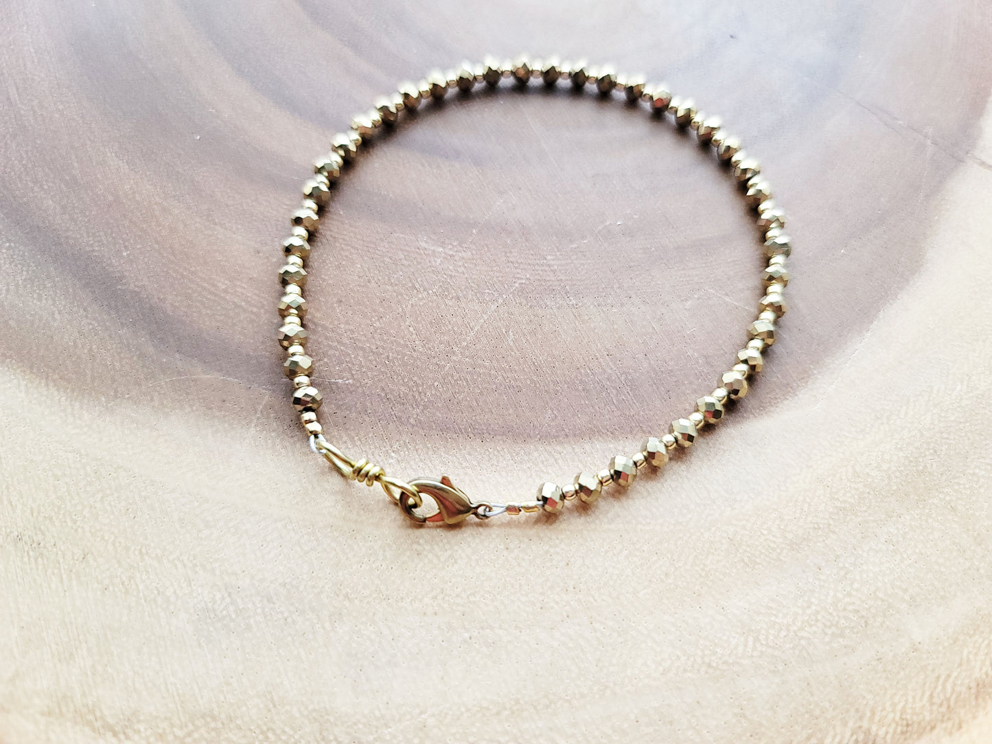 Gold Crystal Infinity Ankle Bracelet, Anklet, Stainless Steel, Beaded Gold Crystal Ankle Bracelet with Infinity Symbol 
