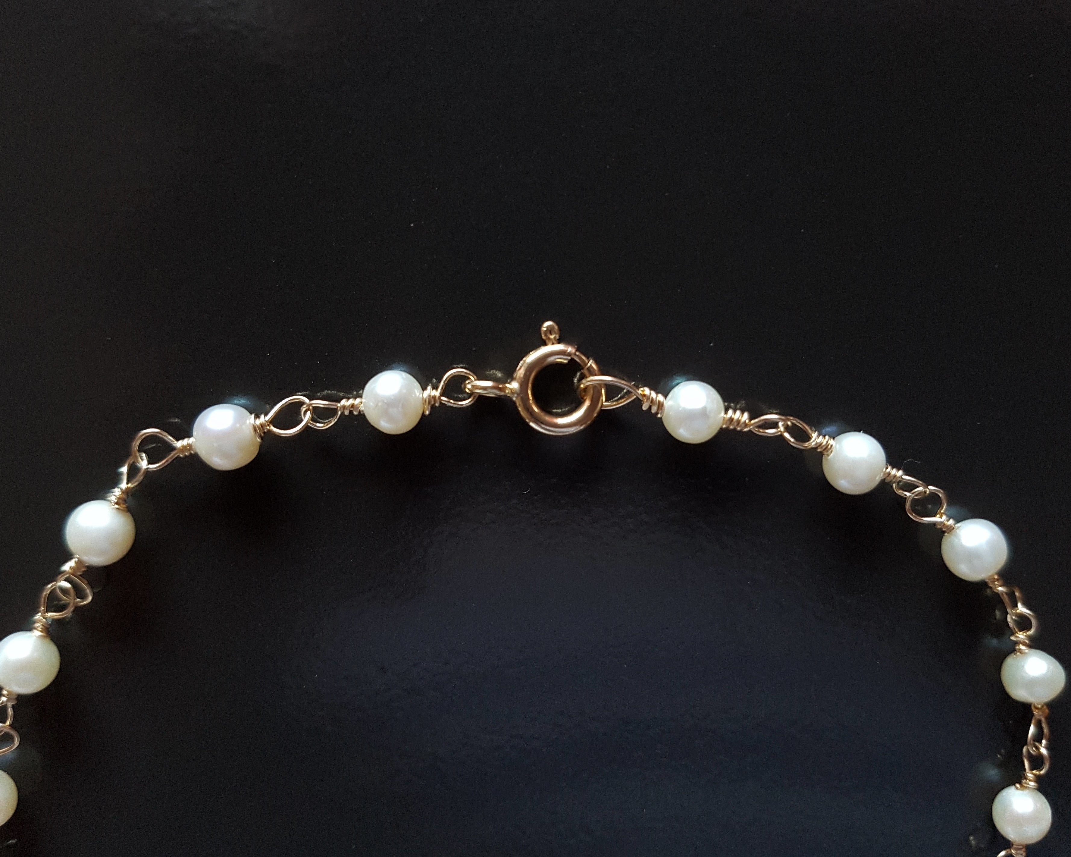 Deluxe Freshwater Cultured Pearl Anklet-Ankle Bracelet-14k Gold Filled