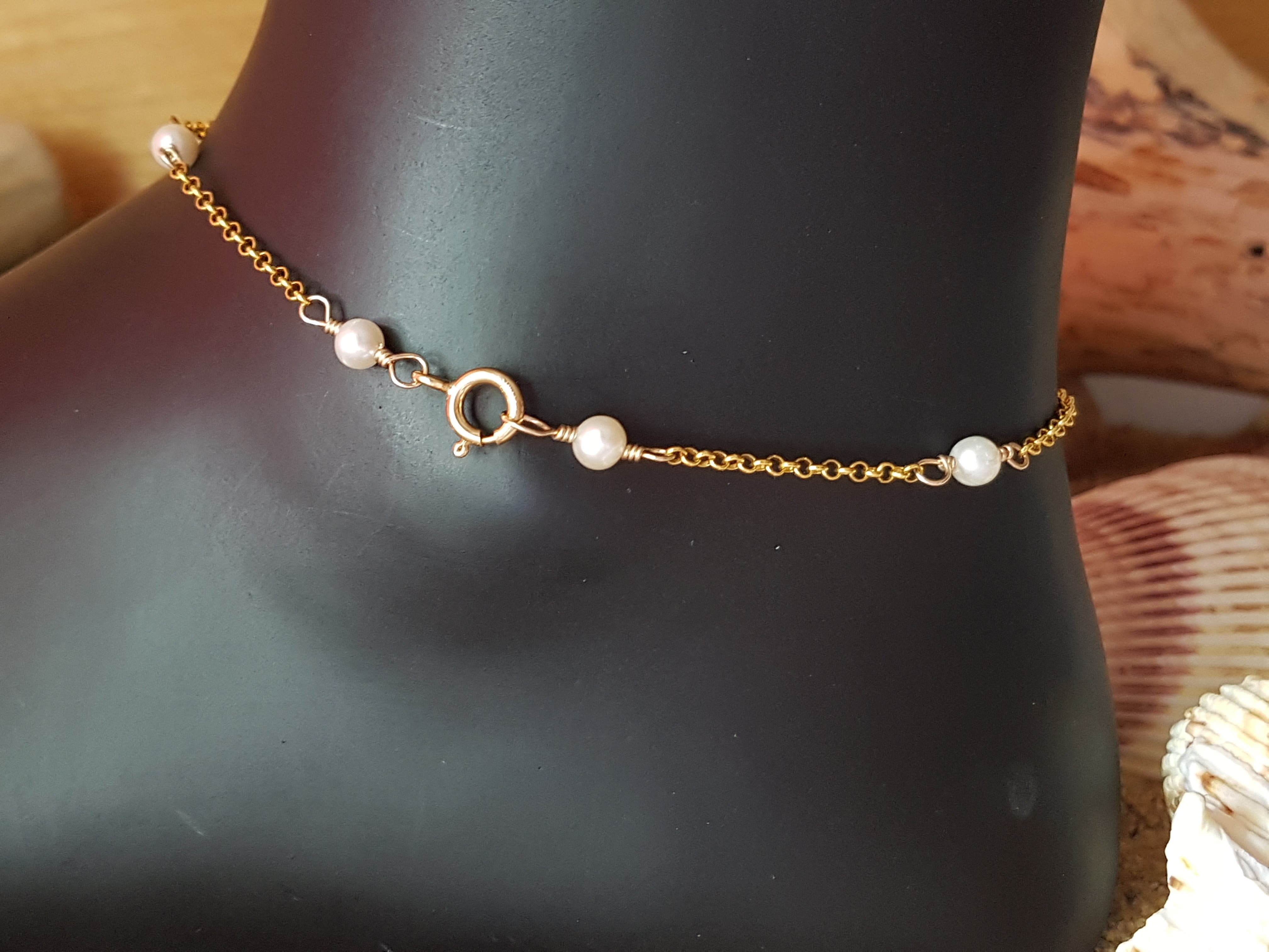 Pearl anklet store bracelet