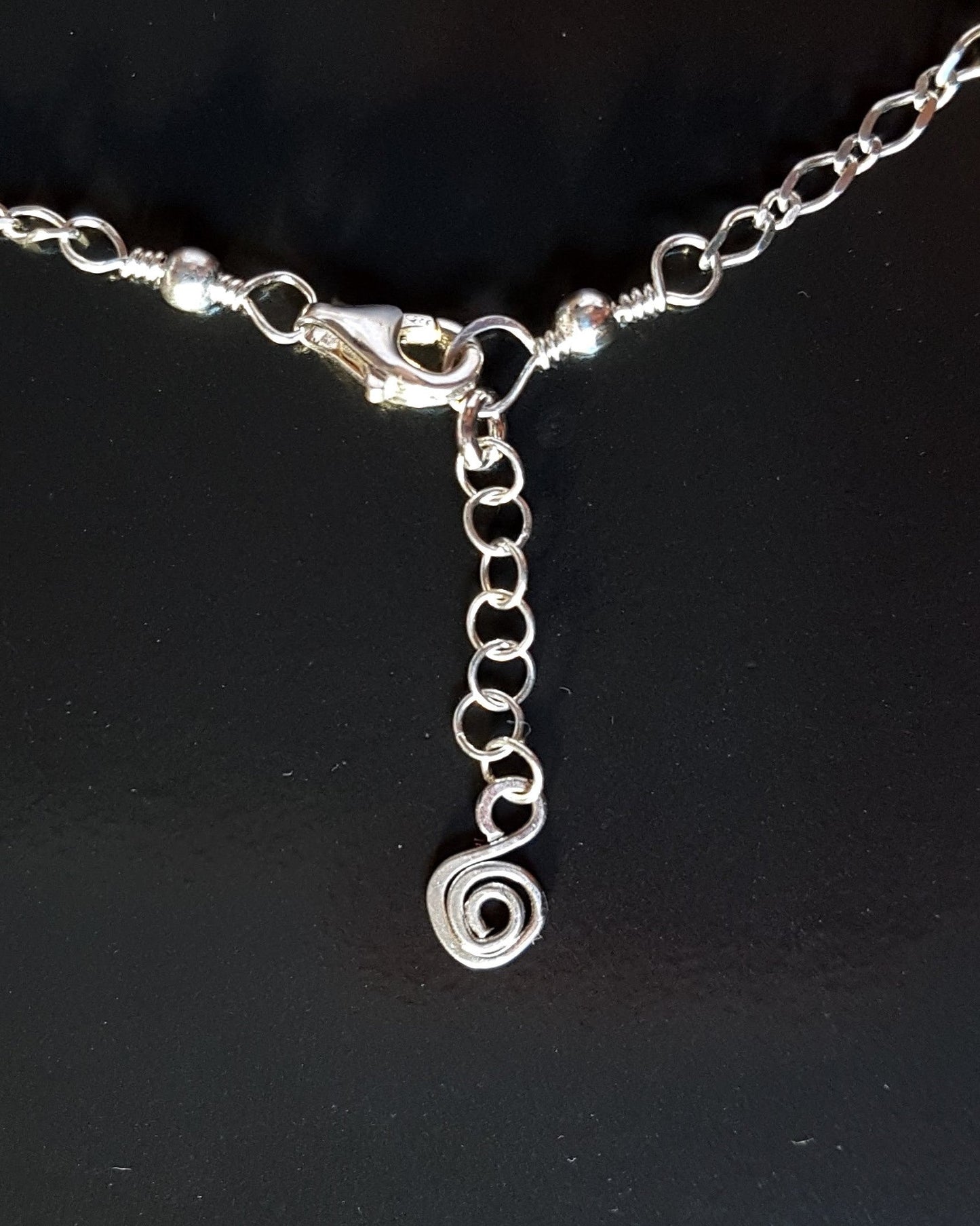 Anklet Extension Chain and Lobster Claw Clasp with Celtic Eternity Coil pendant