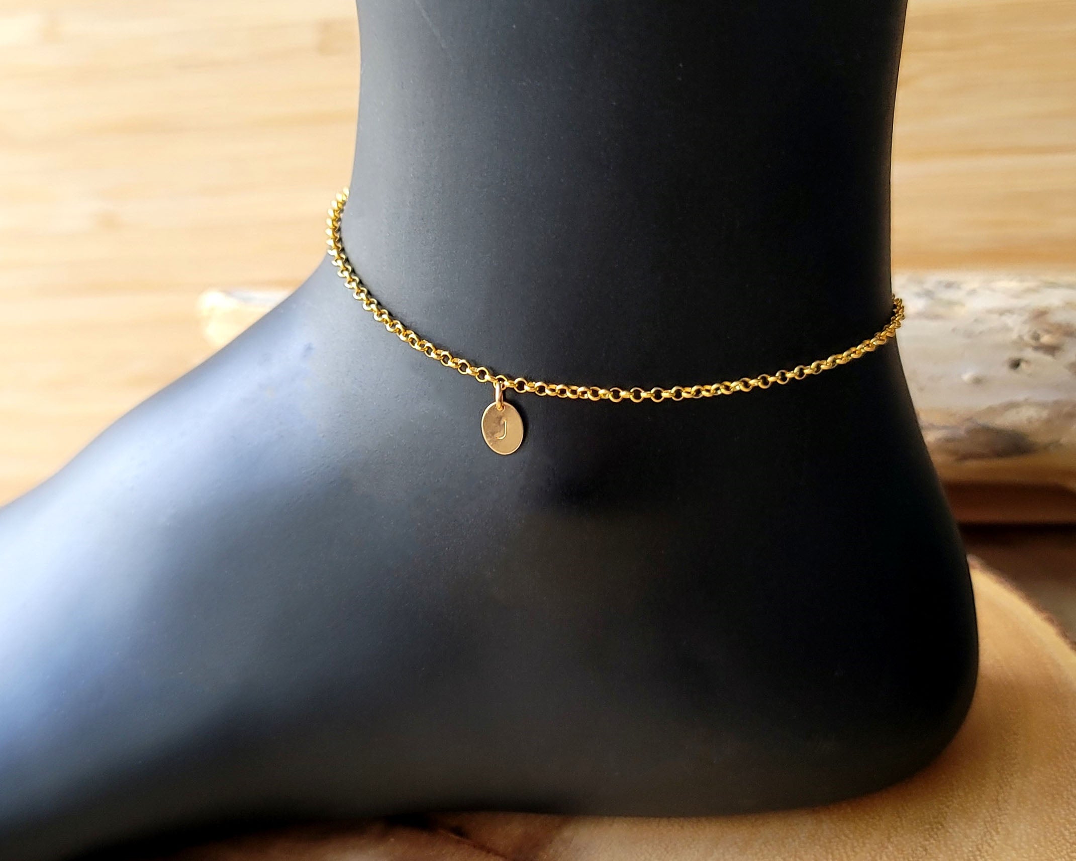 Buy Gold Anklet, Elegant 24k Gold Plated Chain Ankle Bracelet With Leaves  Charms. Chic Minimalist Delicate Jewelry, Bridal Wedding, Autumn Online in  India - Etsy