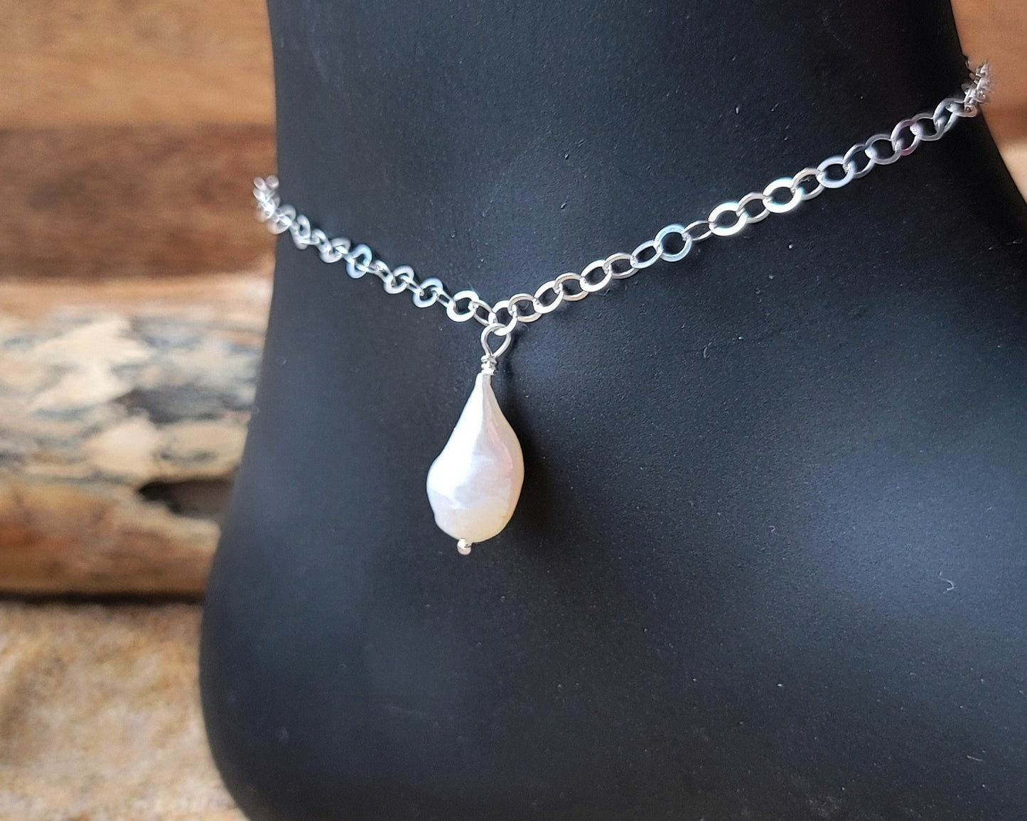 Large Baroque Pearl Anklet