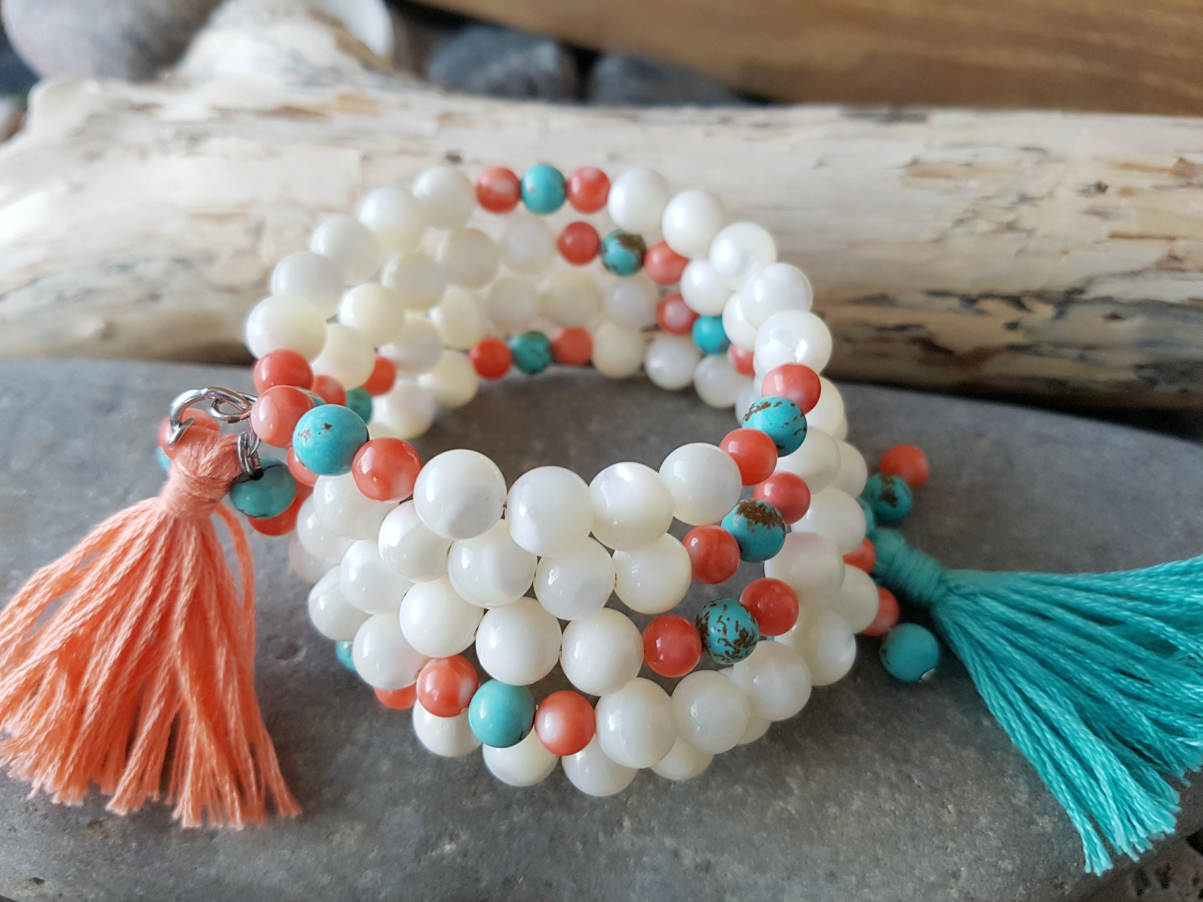 Pearl and hot sale turquoise bracelet