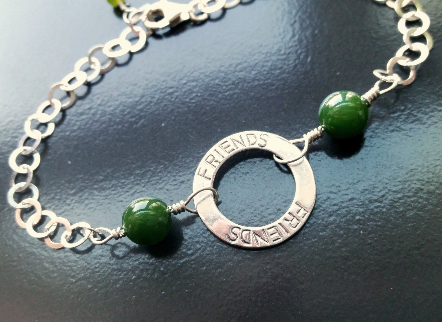 Eco Friendship Vintage Jade  Bracelet