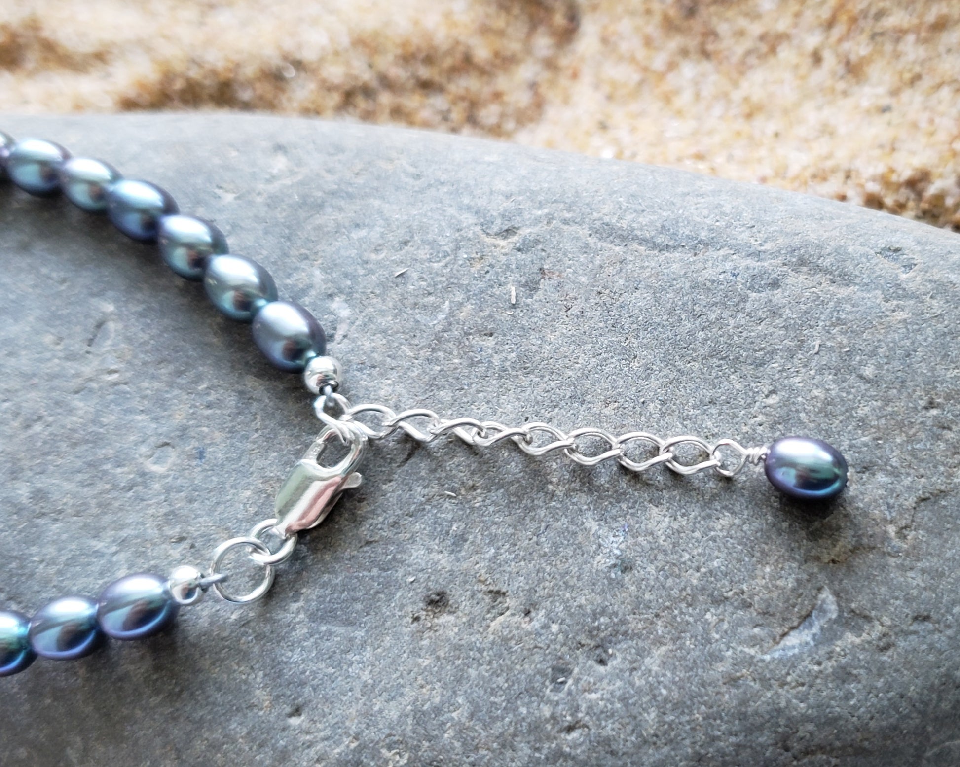 Butterfly Peacock Pearl Bracelet, Sterling Silver, Freshwater Cultured Pearls