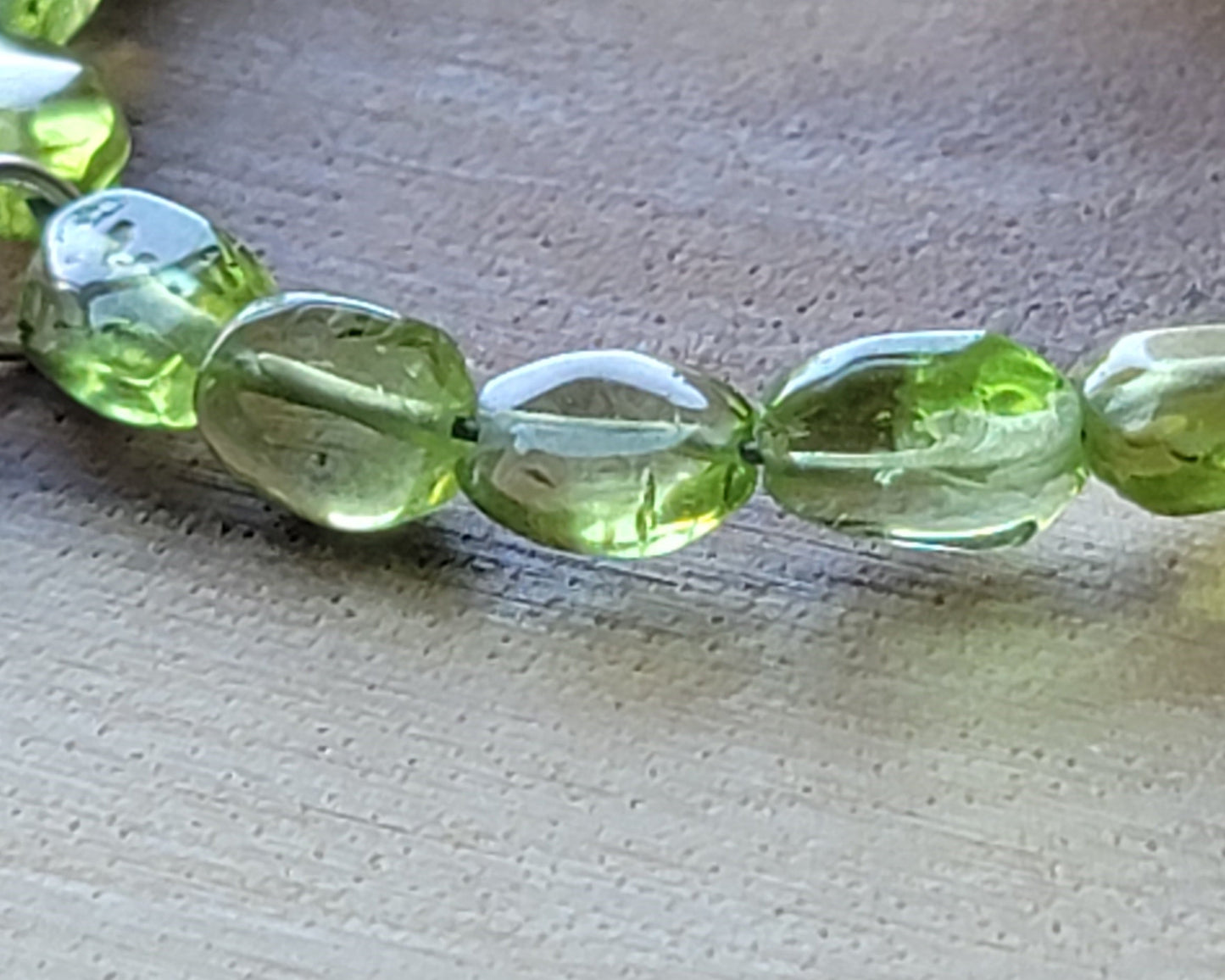 Eco-friendly Peridot Dragonfly Beaded Bracelet