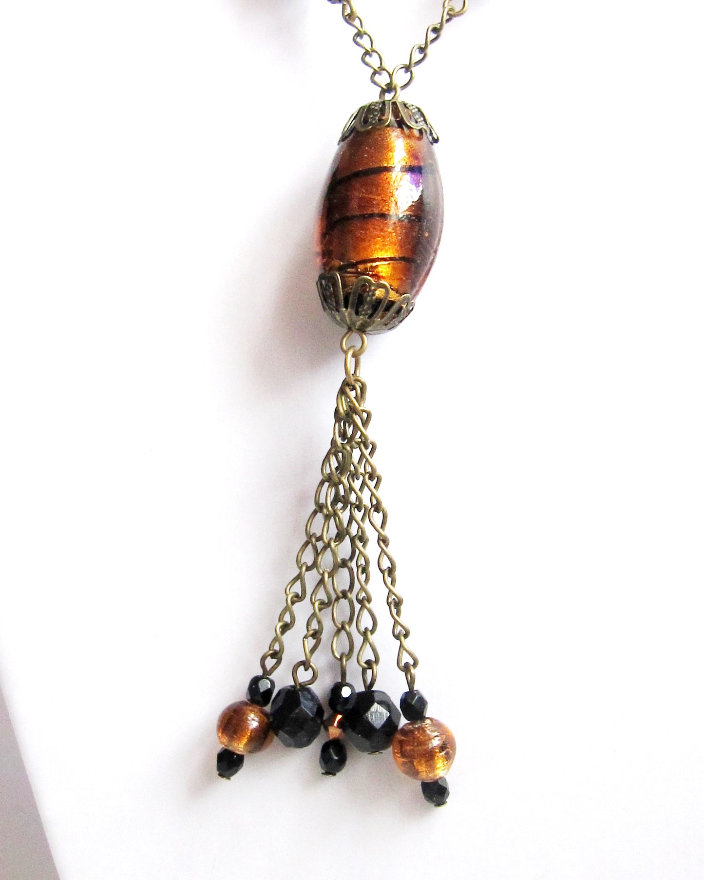 Warm and Wild Art Deco Inspired Tassel Necklace