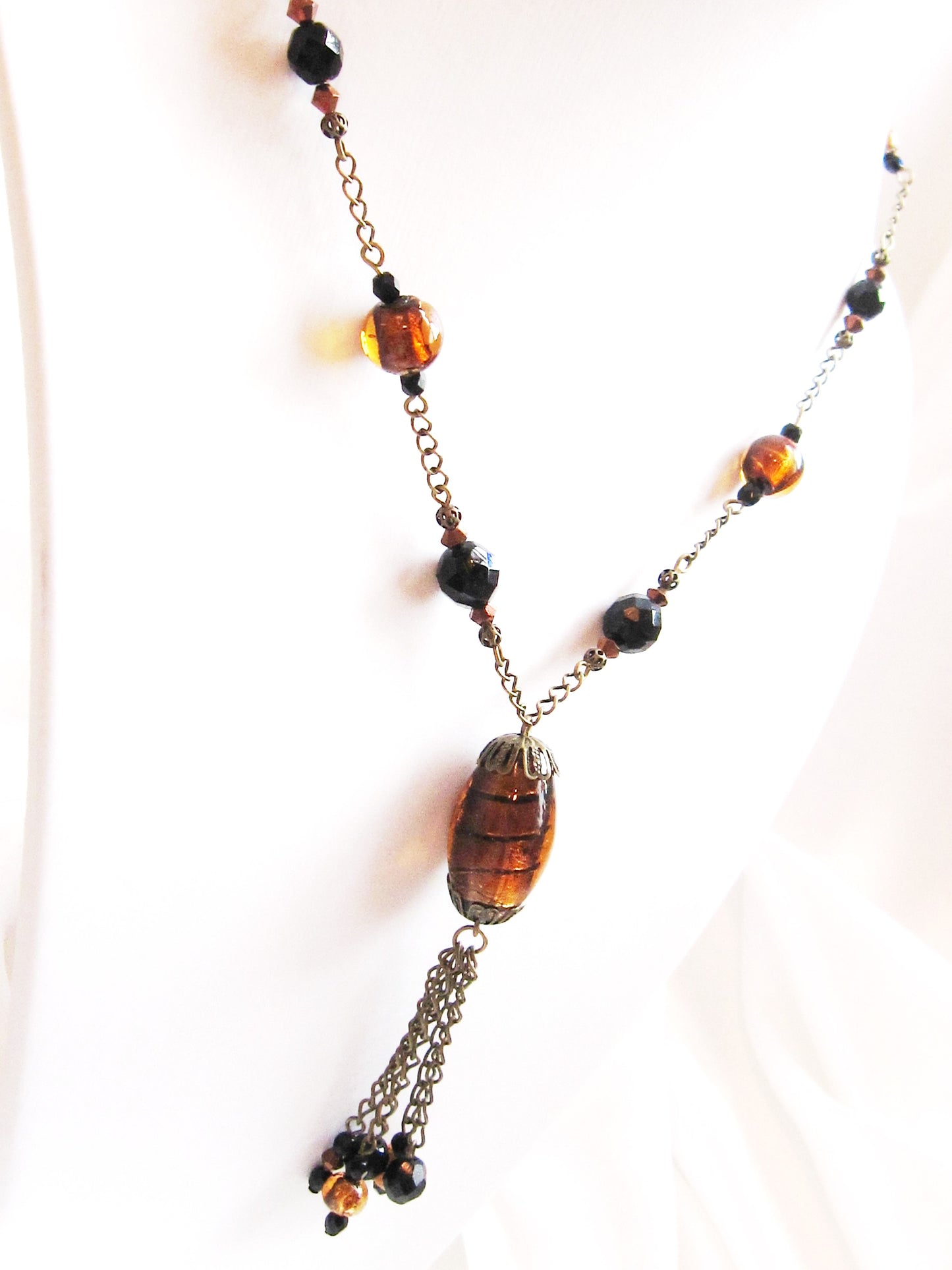Warm and Wild Art Deco Inspired Tassel Necklace