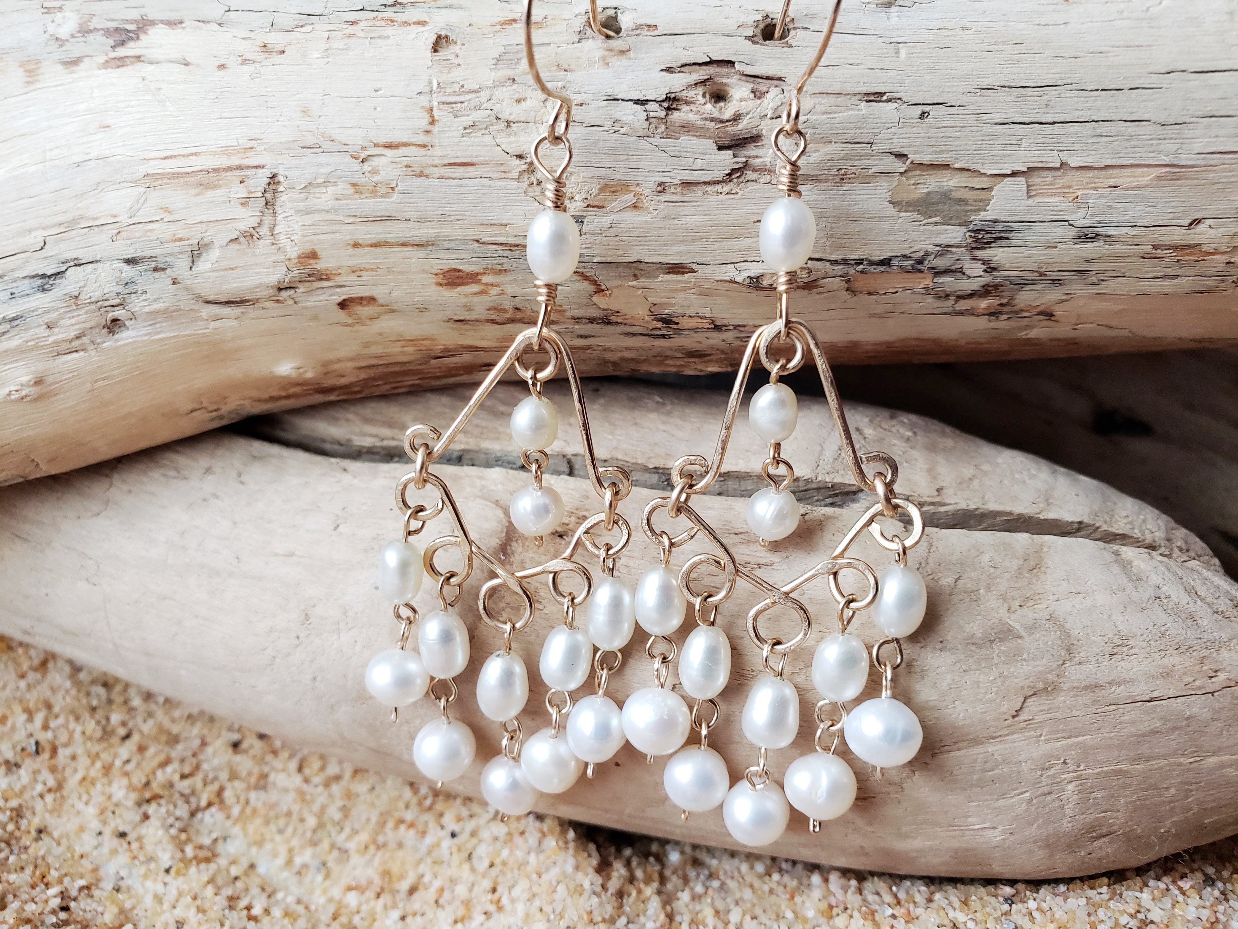 Pearl on sale bunch earrings