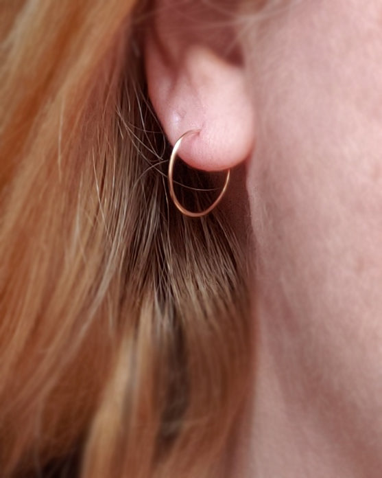 Gold Hoop Earrings, Delicate Gold Hoops, 14k Gold Filled, Minimalist