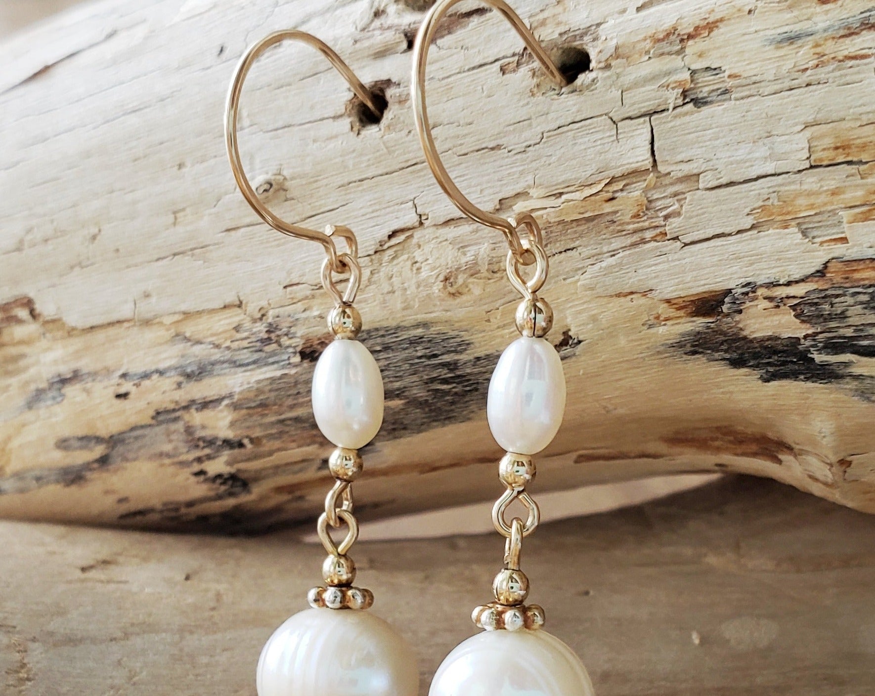 Long Harmony Pearl Earrings