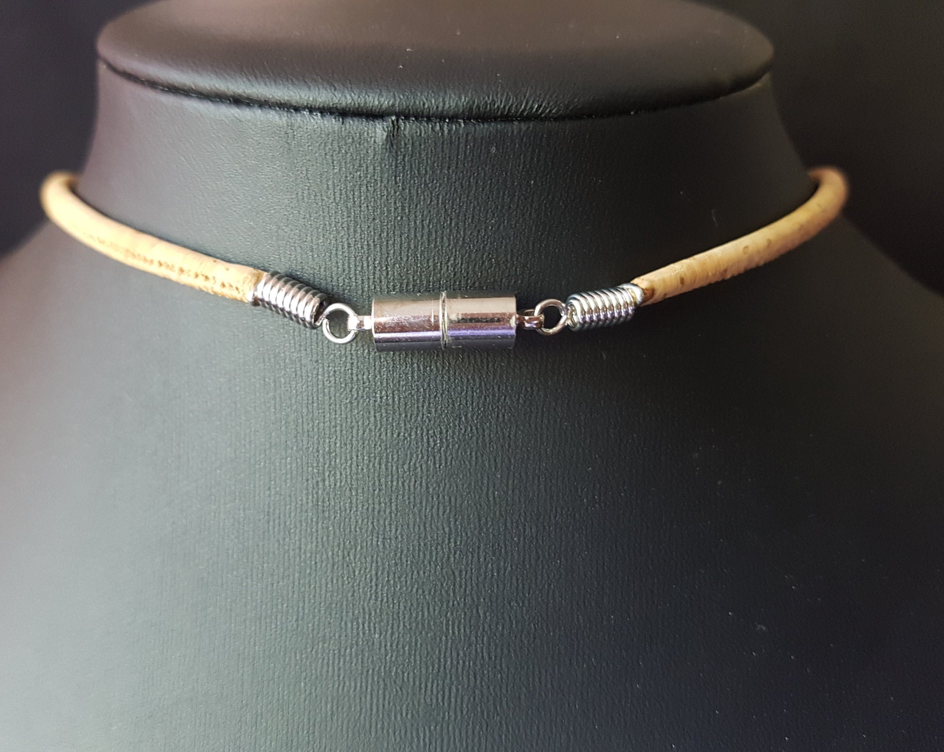 Cord necklace finished with a silver tone Magnetic Clasp 