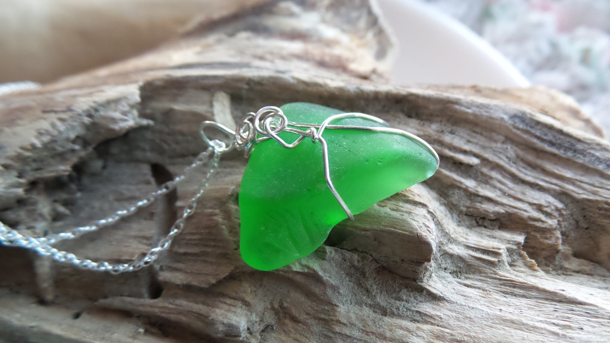 Lake Ontario Glass Pendant-Sea Glass Pendant-Beach Glass Pendant By Jacqueline Neves-Anything’s Possible Jewellery