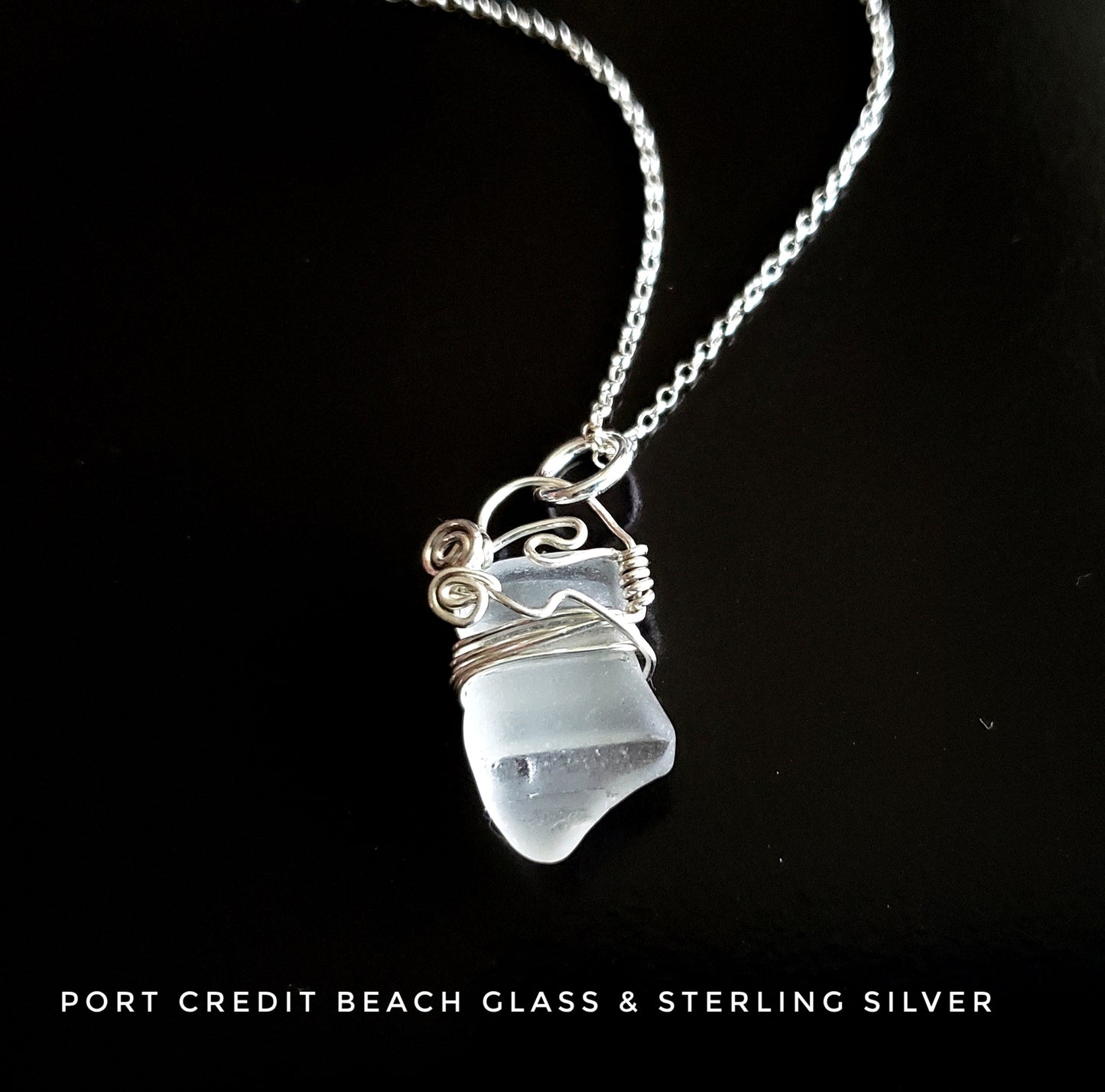 Clarity Beach Glass Pendant