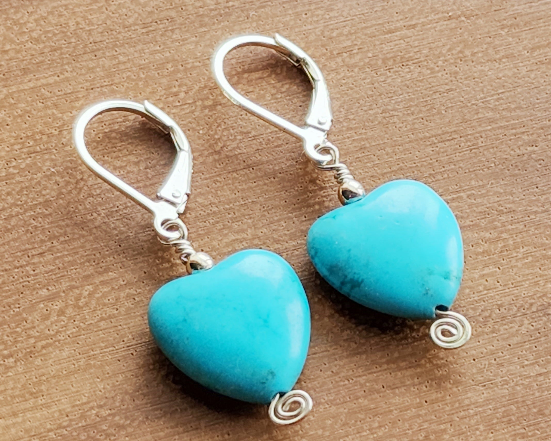 Turquoise Heart Eternity Earrings – Anything's Possible Jewellery