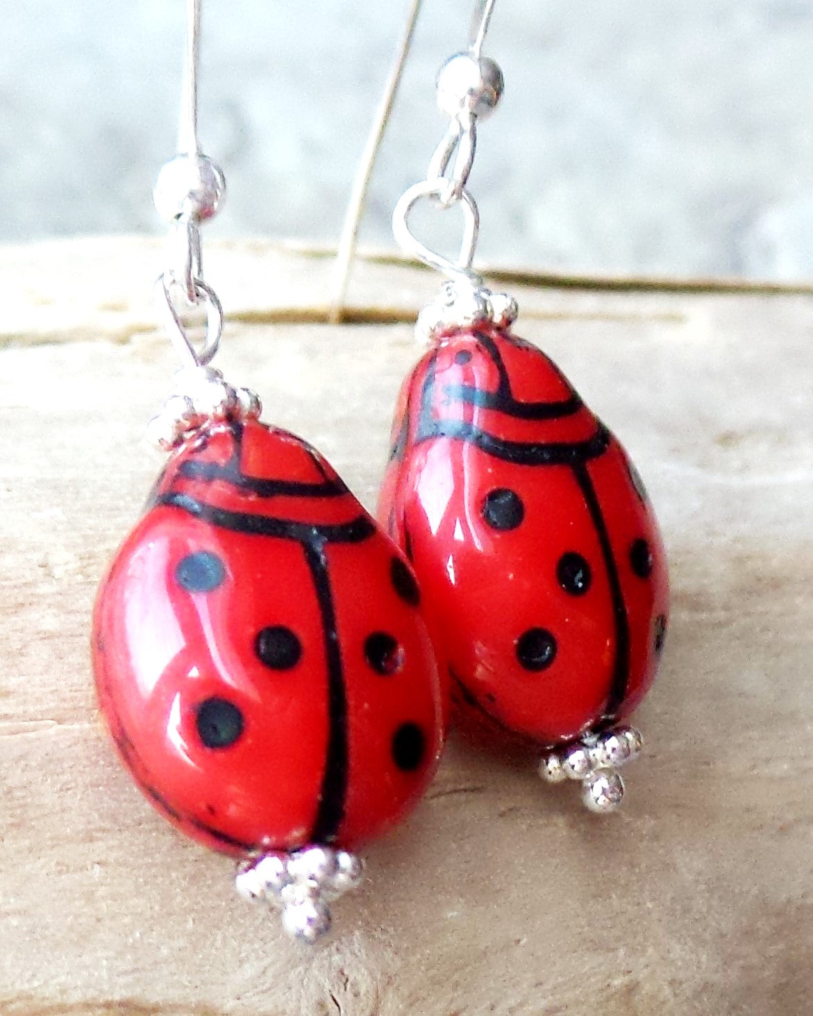 Children Enamel Ladybug Earrings in Sterling Silver – Day's Jewelers