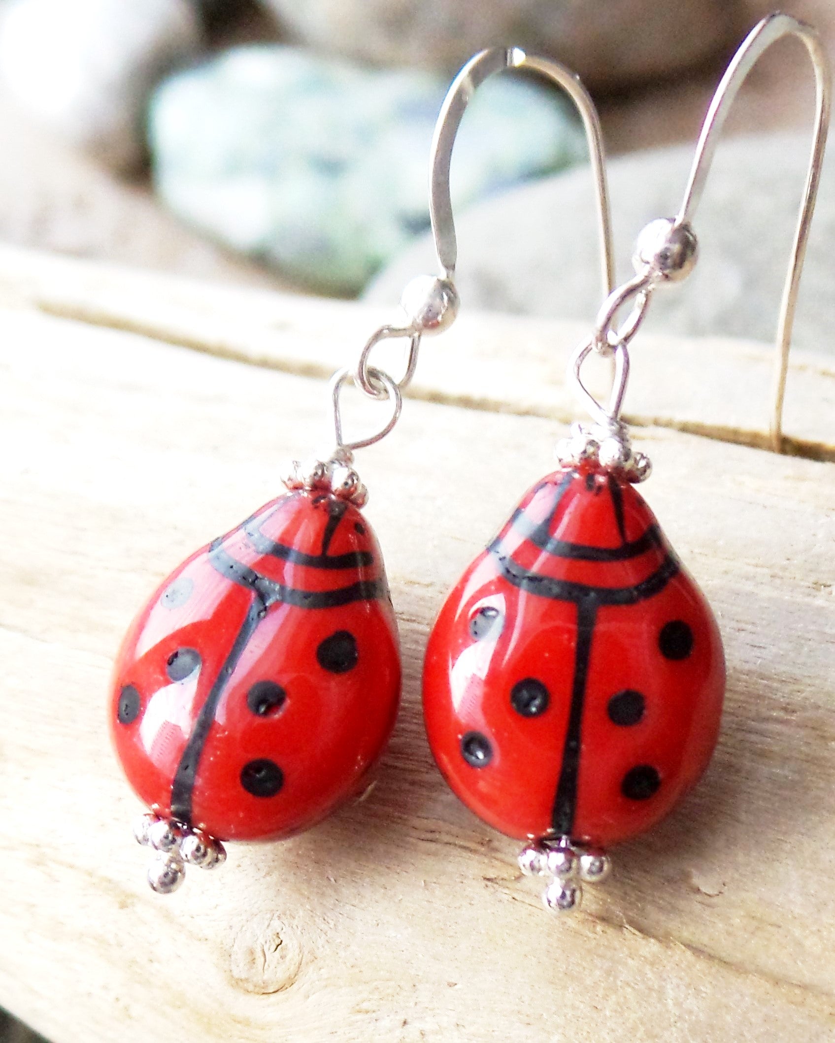 Amazon.com: Ladybug Charm Ladybug Earrings Ladybird Design Bug Earrings  Ladybird Earrings Silver Bug Earrings Ladybird Jewellery Ladybug Jewellery:  Clothing, Shoes & Jewelry