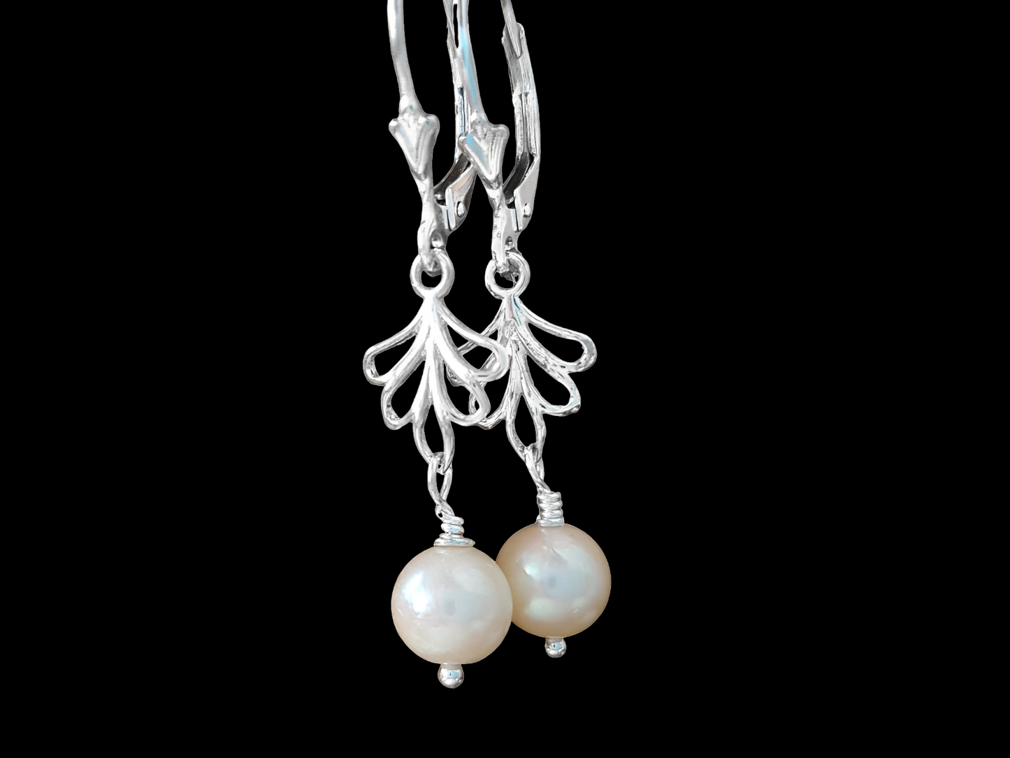 Edwardian Style Vintage Cultured Pearl Earrings