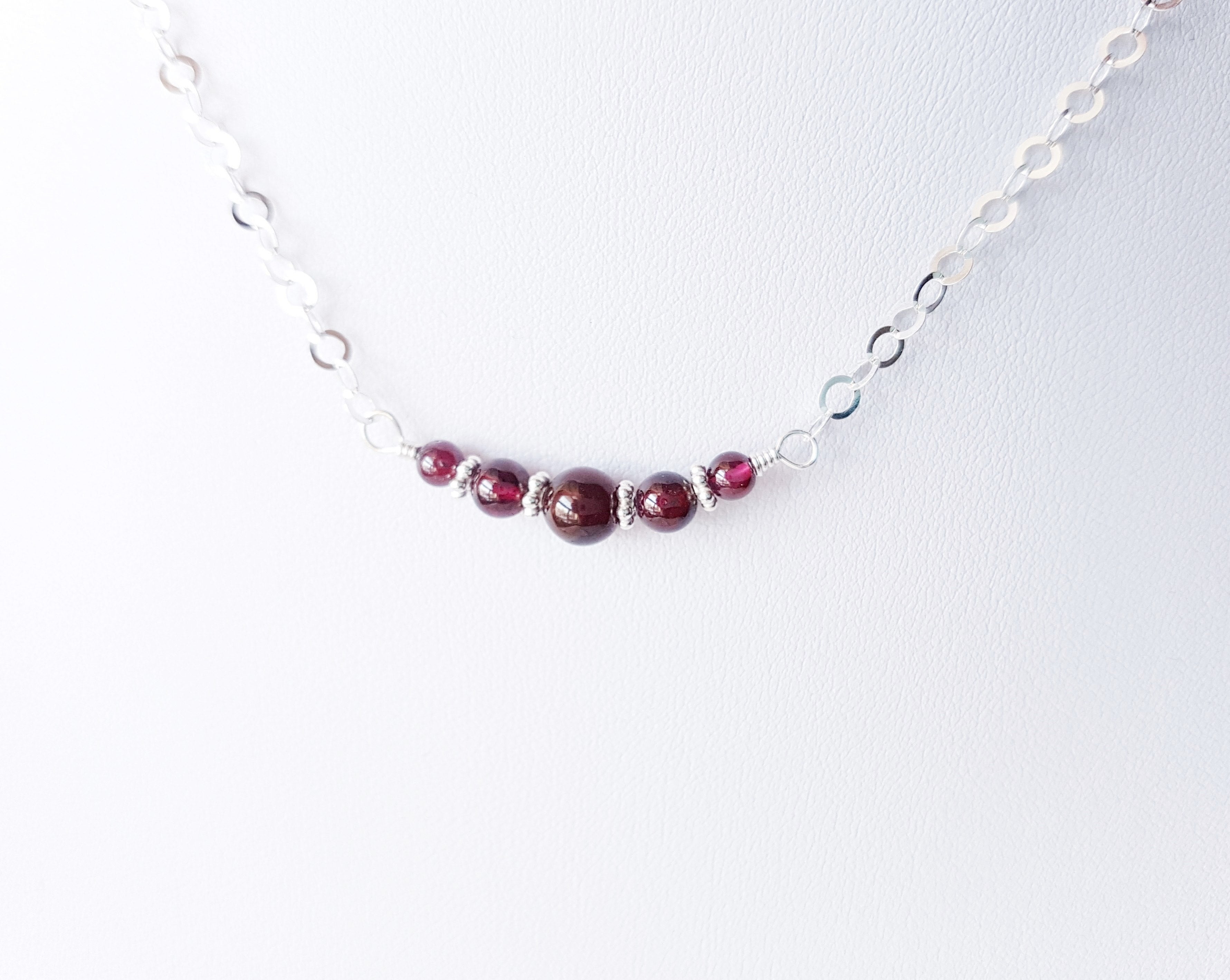 Natural sale garnet necklace