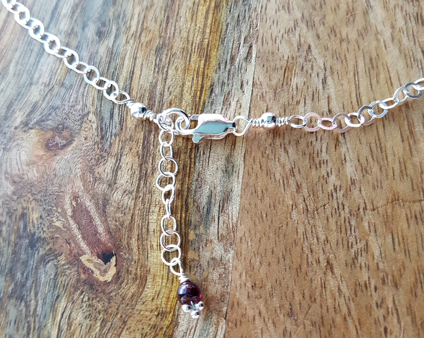 Garnet Passion Necklace, Handmade Sterling Silver Genuine Garnet Bib or Fringe Style Necklace, Dark Red Gemstone, Pinkish Garnet 