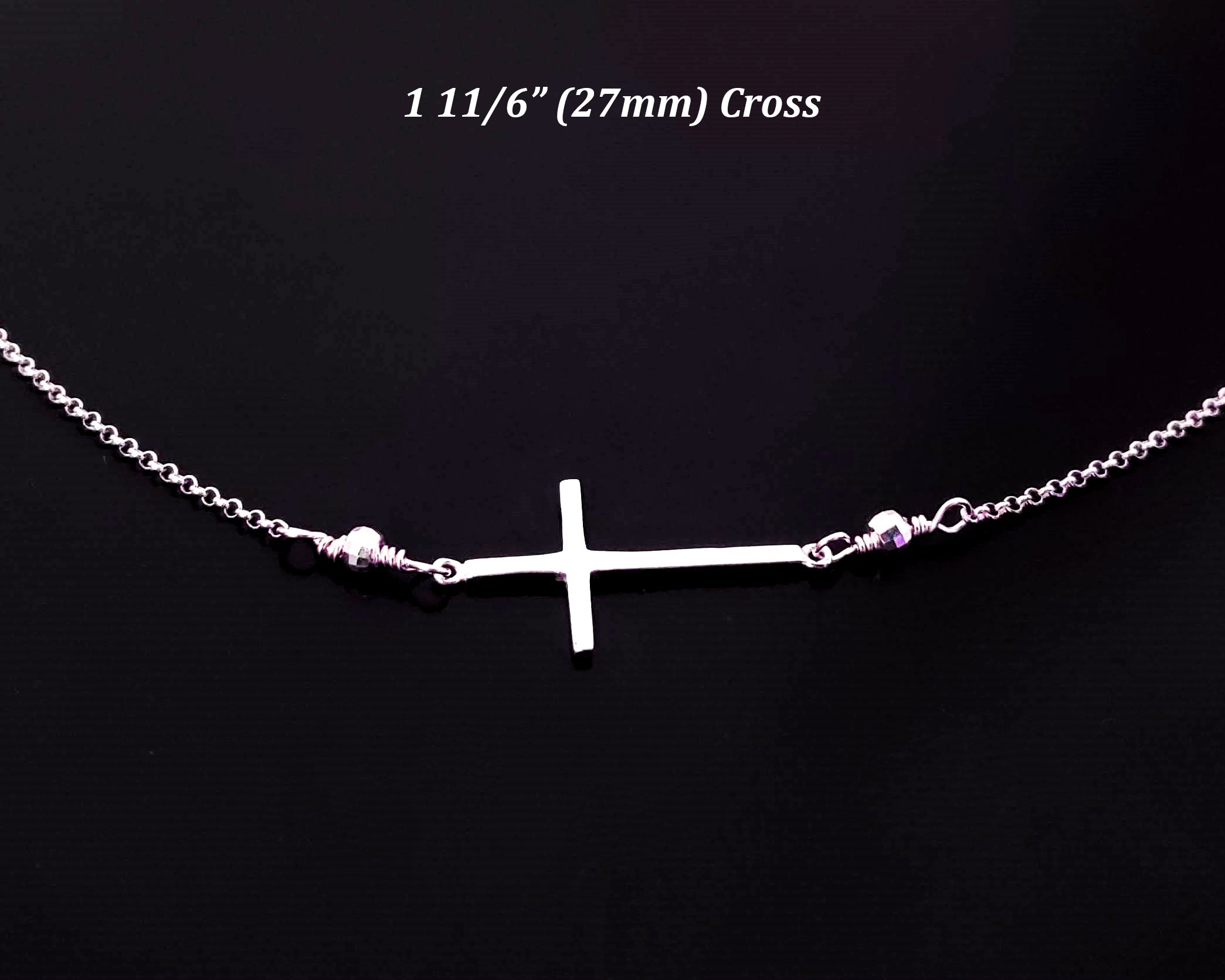 The Rachel Curved-Sideways Cross Necklace | Cross necklace sideways, Cross  necklace, Sterling silver cross necklace
