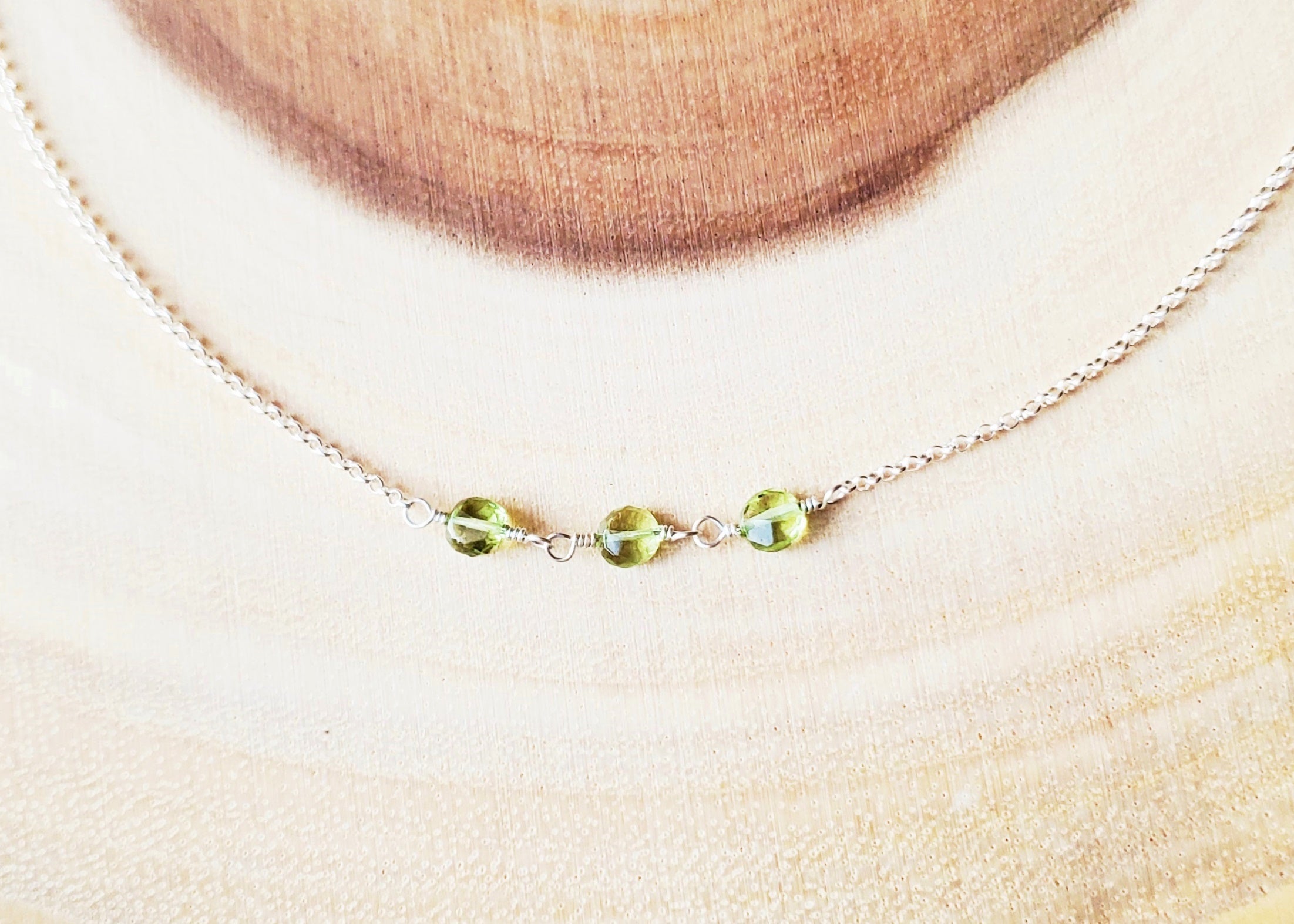 Peridot necklace sale