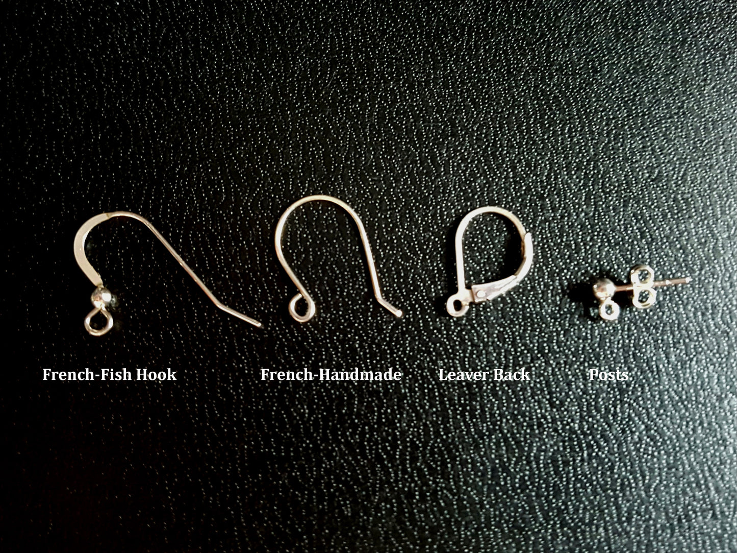 Earring Wire Styles-French-Fish Hook-Leaver Back-Posts
