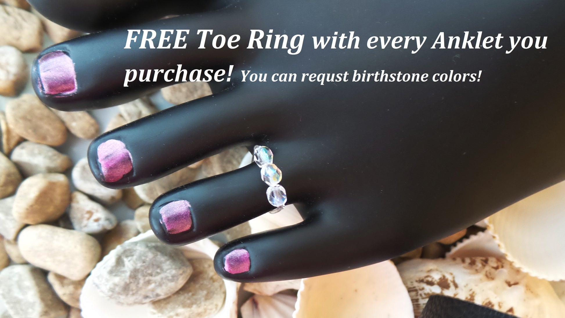 FREE TOE RING with every anklet you purchase